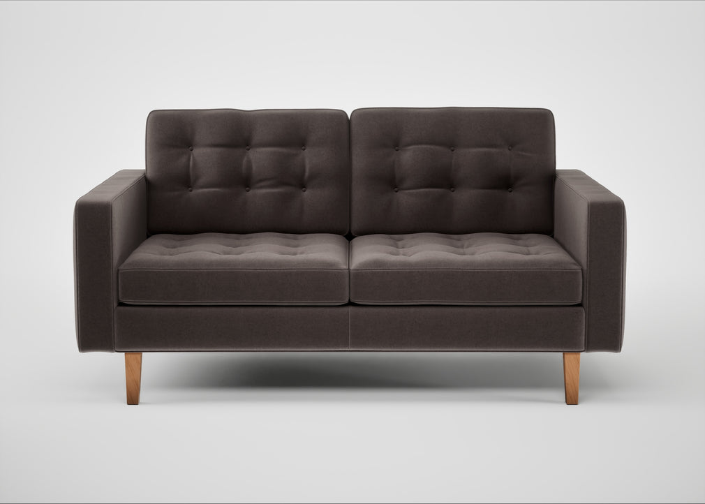 Hepburn 2 Seater Sofa Nobilis Velvet Sable / Natural