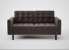 Hepburn 2 Seater Sofa Nobilis Velvet Sable / Walnut