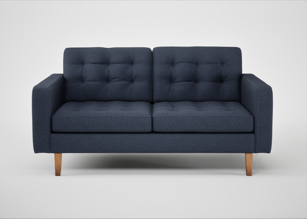 Hepburn 2 Seater Sofa Loop Boucle Navy / Natural