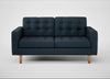 Hepburn 2 Seater Sofa Siena Cotton Deep Sea / Natural