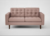 Hepburn 2 Seater Sofa Siena Cotton Dusky Pink / Walnut