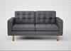 Hepburn 2 Seater Sofa Siena Cotton Shale Grey / Natural