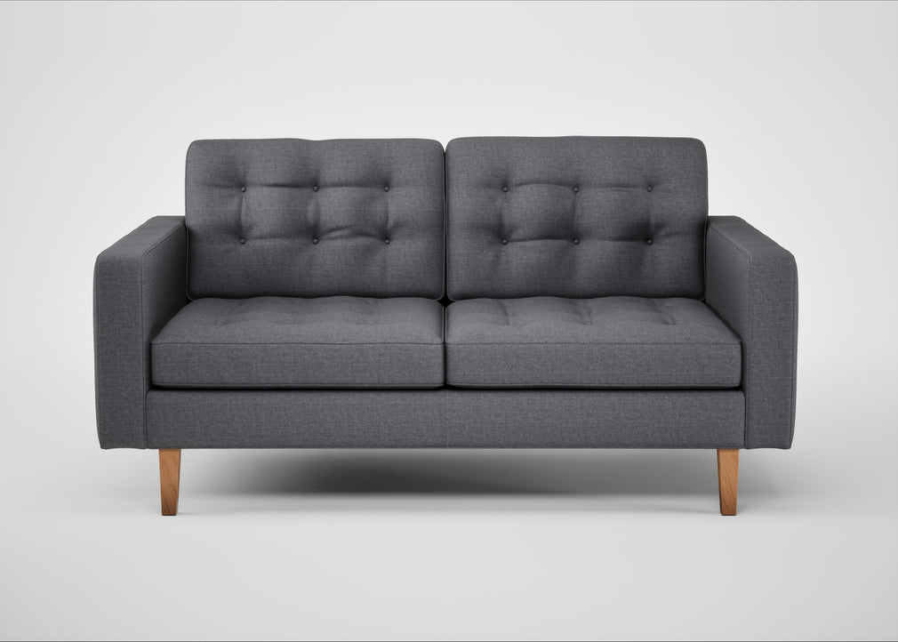 Hepburn 2 Seater Sofa Siena Cotton Shale Grey / Natural