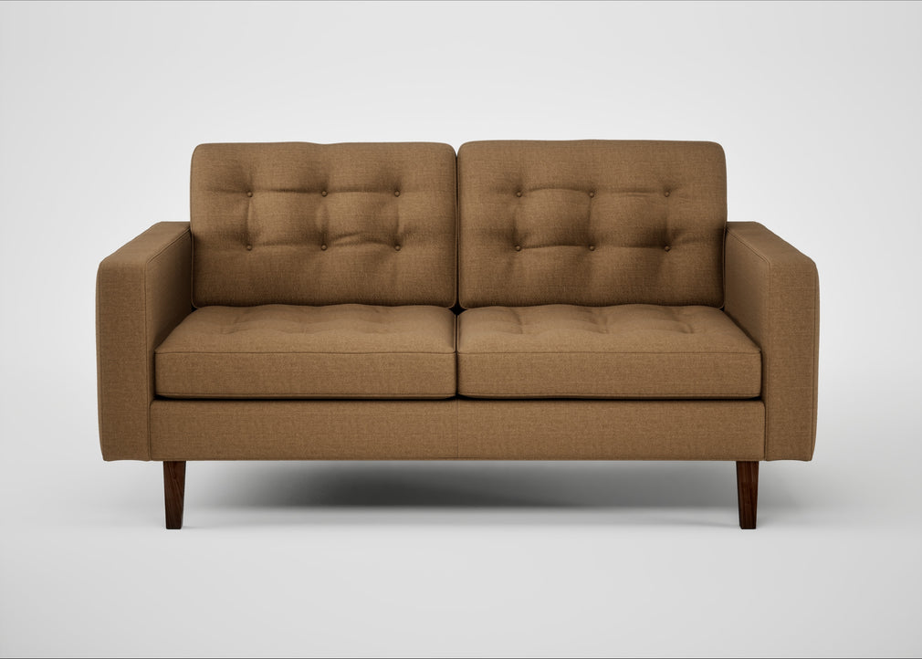 Hepburn 2 Seater Sofa Siena Cotton Clay / Walnut