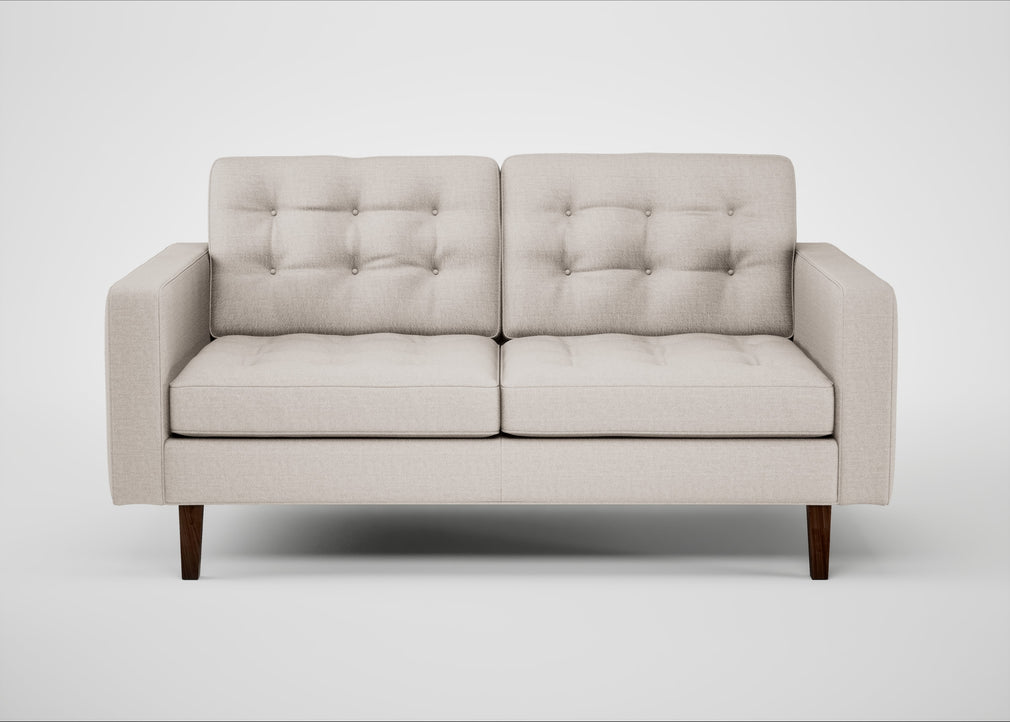 Hepburn 2 Seater Sofa Siena Cotton Natural / Walnut