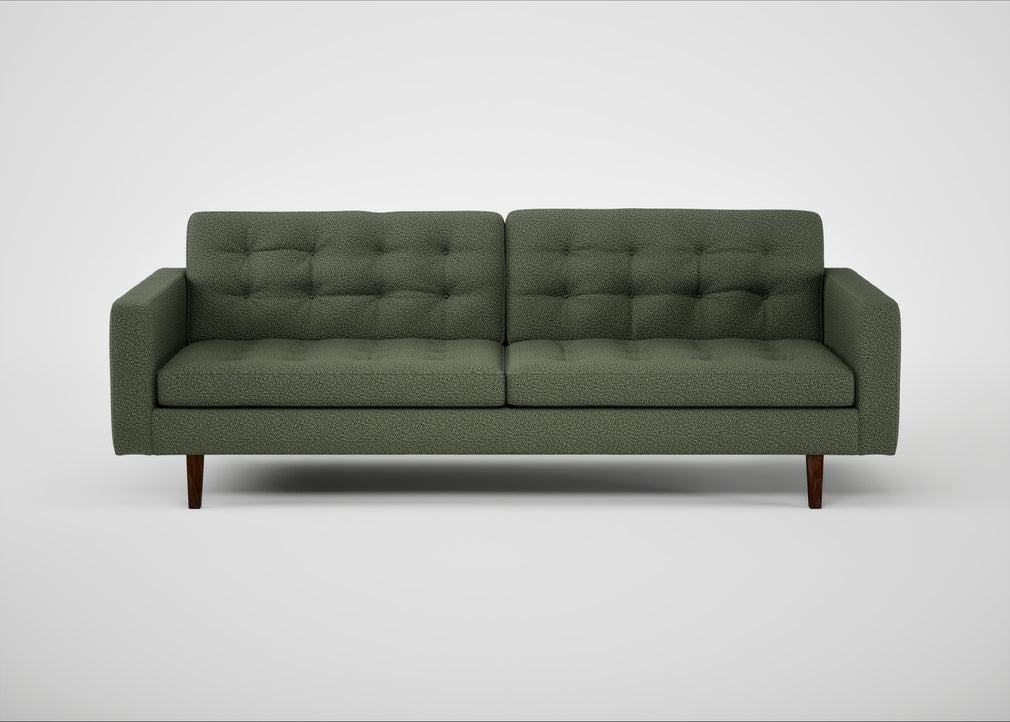 Hepburn 4 Seater Sofa Loop Boucle Forest / Walnut