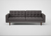 Hepburn 4 Seater Sofa Loop Boucle Granite / Walnut