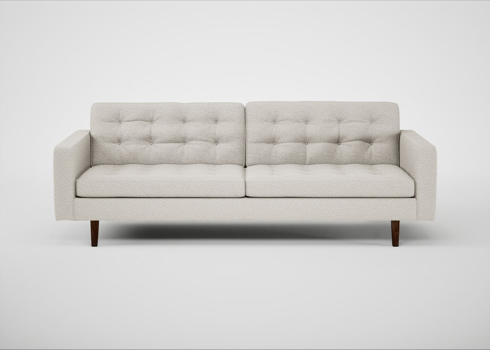 Hepburn 4 Seater Sofa Loop Boucle Polar / Walnut