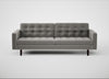 Hepburn 4 Seater Sofa Nobilis Velvet Dolphin / Wenge Black