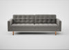 Hepburn 4 Seater Sofa Nobilis Velvet Dolphin / Natural