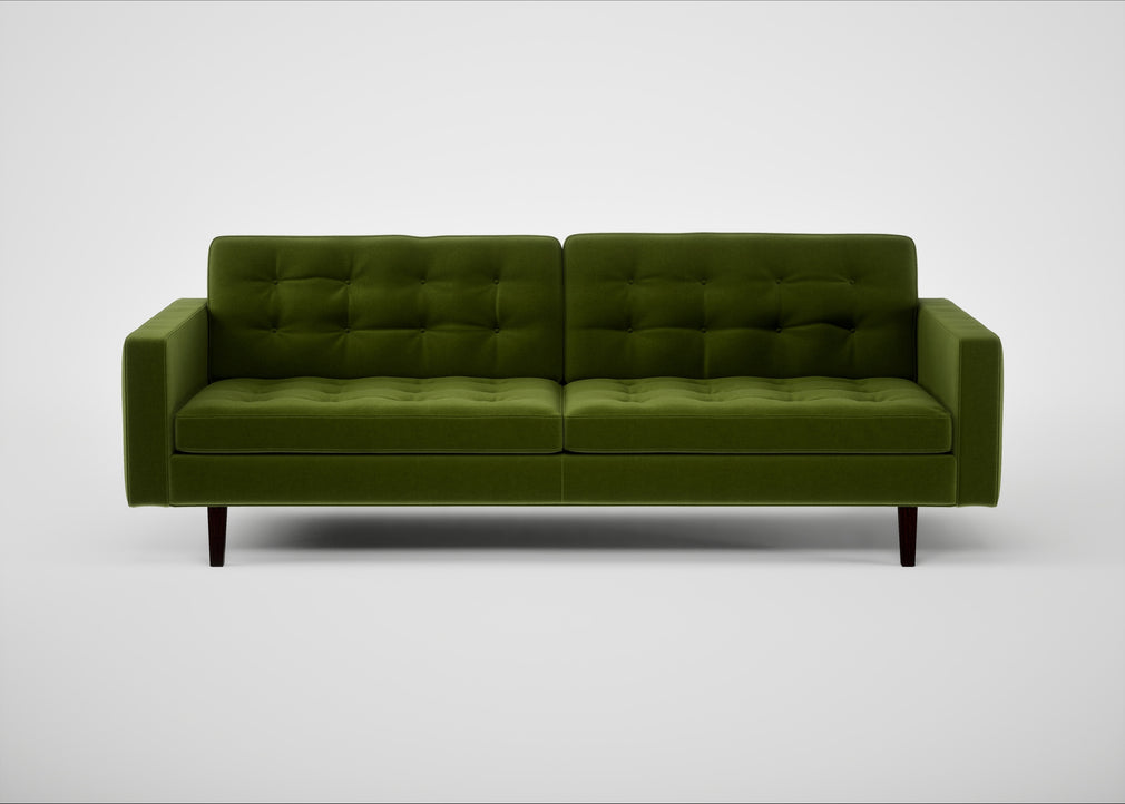 Hepburn 4 Seater Sofa Nobilis Velvet Leaf / Wenge Black
