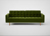 Hepburn 4 Seater Sofa Nobilis Velvet Leaf / Natural