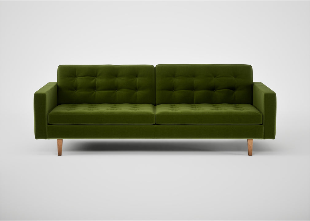 Hepburn 4 Seater Sofa Nobilis Velvet Leaf / Natural