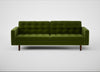 Hepburn 4 Seater Sofa Nobilis Velvet Leaf / Walnut
