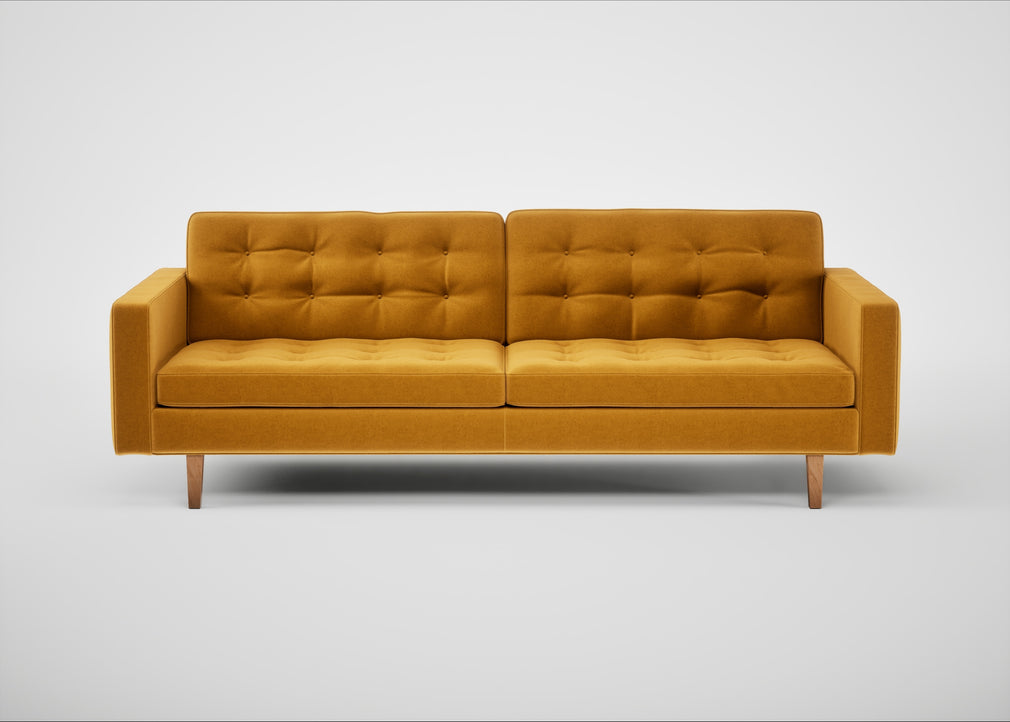 Hepburn 4 Seater Sofa Nobilis Velvet Mustard / Natural