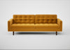 Hepburn 4 Seater Sofa Nobilis Velvet Mustard / Walnut
