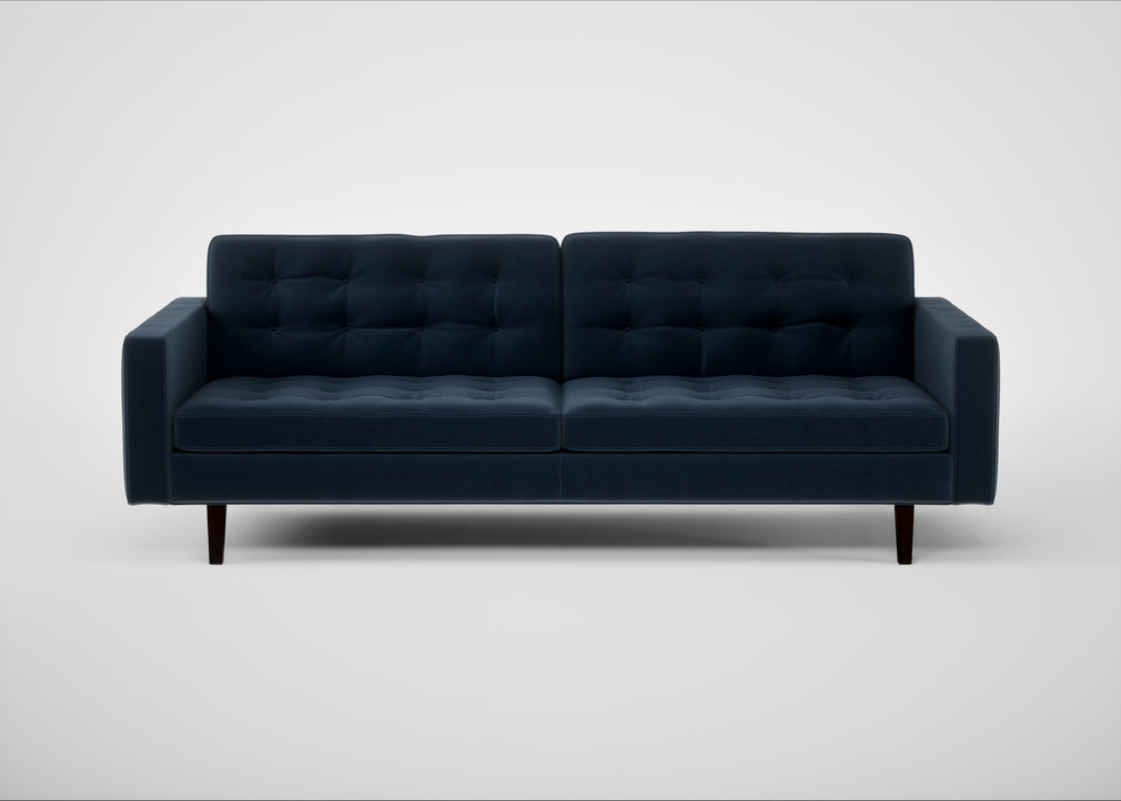 Hepburn 4 Seater Sofa Nobilis Velvet Night / Wenge Black