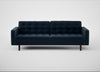 Hepburn 4 Seater Sofa Nobilis Velvet Night / Walnut