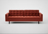 Hepburn 4 Seater Sofa Nobilis Velvet Rust / Wenge Black