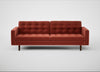 Hepburn 4 Seater Sofa Nobilis Velvet Rust / Walnut