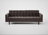 Hepburn 4 Seater Sofa Nobilis Velvet Sable / Wenge Black