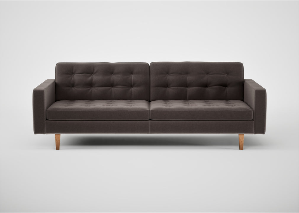 Hepburn 4 Seater Sofa Nobilis Velvet Sable / Natural