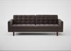 Hepburn 4 Seater Sofa Nobilis Velvet Sable / Walnut