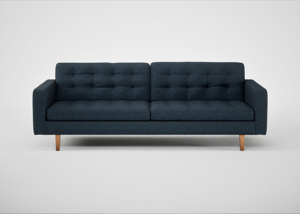 Hepburn 4 Seater Sofa Siena Cotton Deep Sea / Natural
