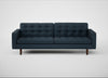 Hepburn 4 Seater Sofa Siena Cotton Deep Sea / Walnut