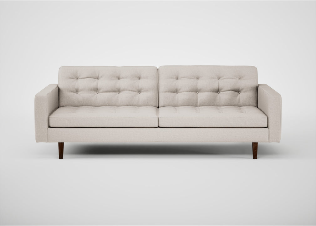 Hepburn 4 Seater Sofa Siena Cotton Natural / Walnut