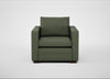 Palermo Armchair Loop Boucle Forest / Walnut and Brass