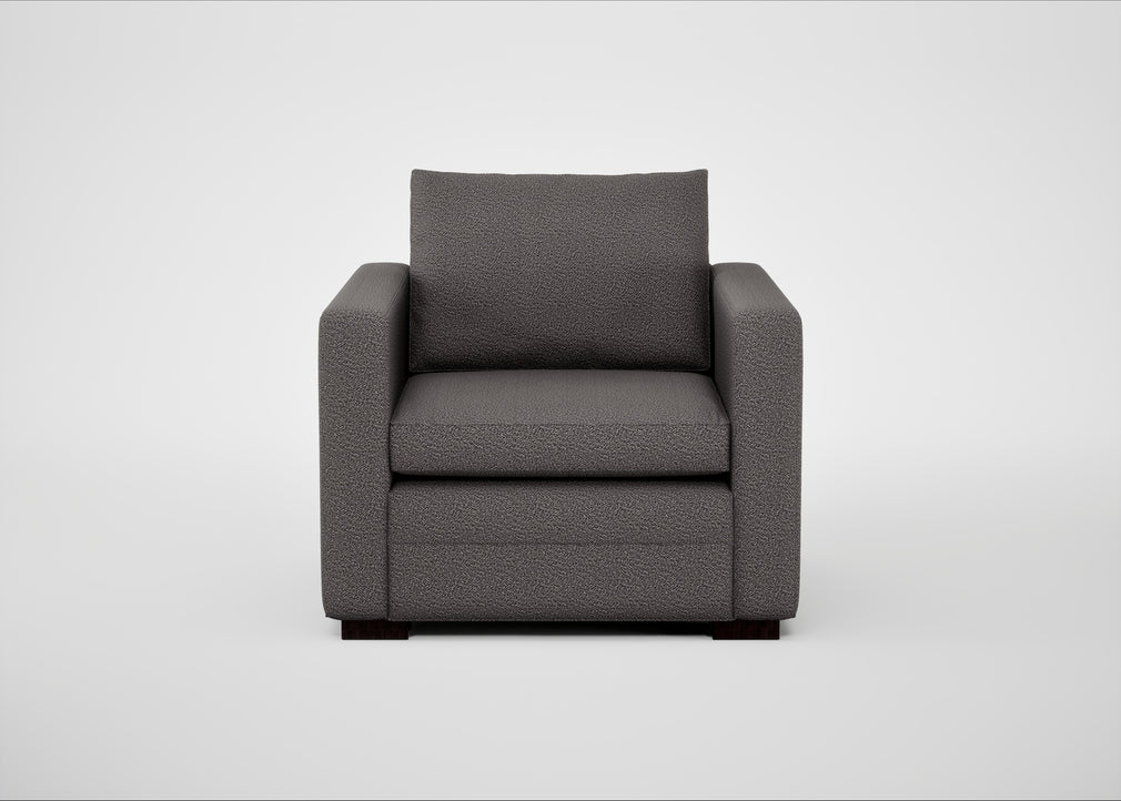 Palermo Armchair Loop Boucle Granite / Black