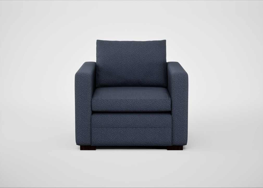 Palermo Armchair Loop Boucle Navy / Black