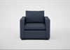 Palermo Armchair Loop Boucle Navy / Walnut