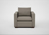 Palermo Armchair Loop Boucle Taupe / Walnut and Brass