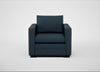 Palermo Armchair Siena Cotton Deep Sea / Black