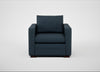Palermo Armchair Siena Cotton Deep Sea / Walnut