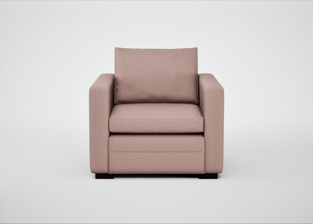 Palermo Armchair Siena Cotton Dusky Pink / Black