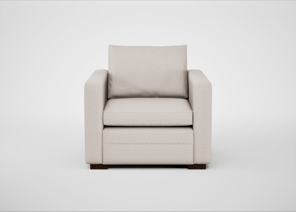 Palermo Armchair Siena Cotton Natural / Walnut