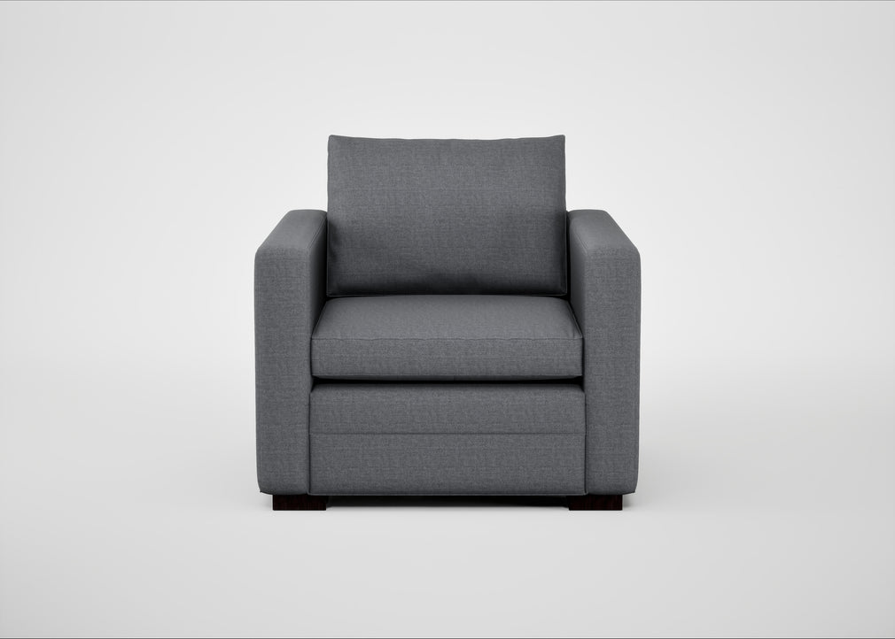 Palermo Armchair Siena Cotton Shale Grey / Black