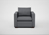Palermo Armchair Siena Cotton Shale Grey / Walnut