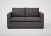 Palermo 2 Seater Sofa Loop Boucle Granite / Walnut and Brass