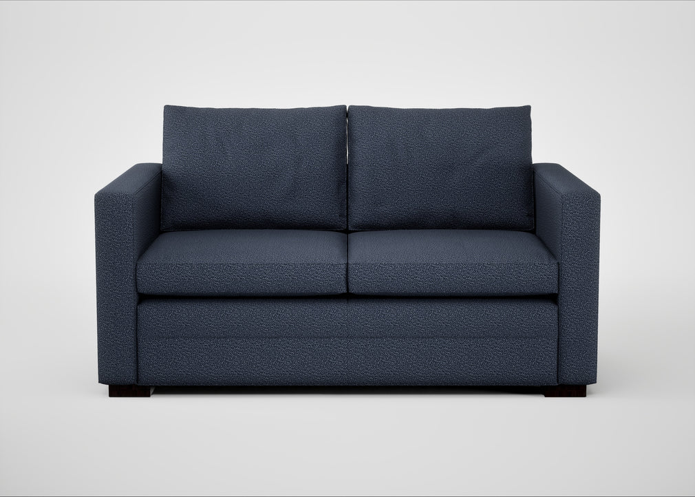 Palermo 2 Seater Sofa Loop Boucle Navy / Black