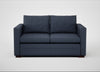 Palermo 2 Seater Sofa Loop Boucle Navy / Walnut and Brass
