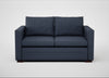 Palermo 2 Seater Sofa Loop Boucle Navy / Walnut