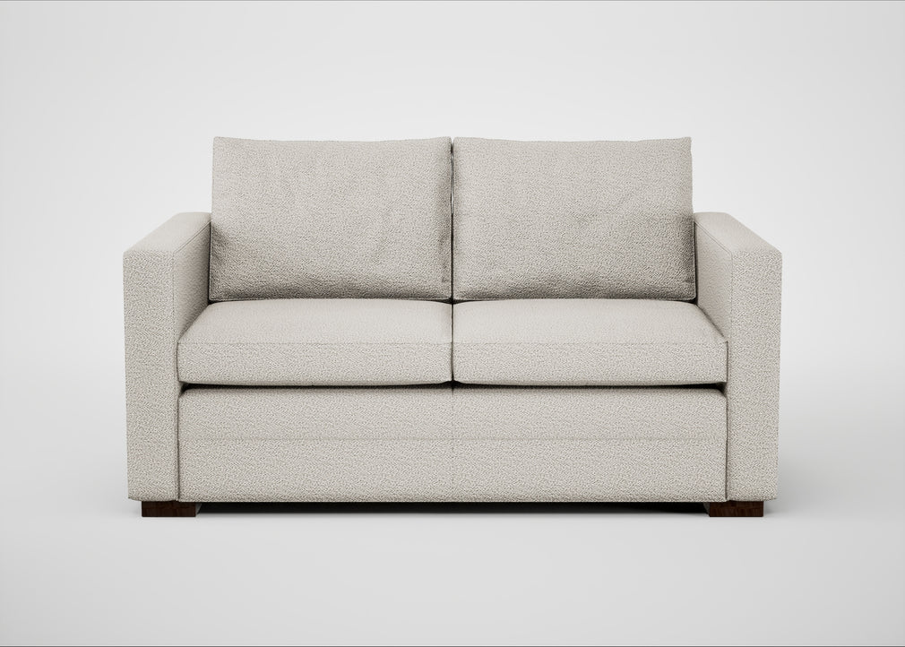 Palermo 2 Seater Sofa Loop Boucle Polar / Walnut