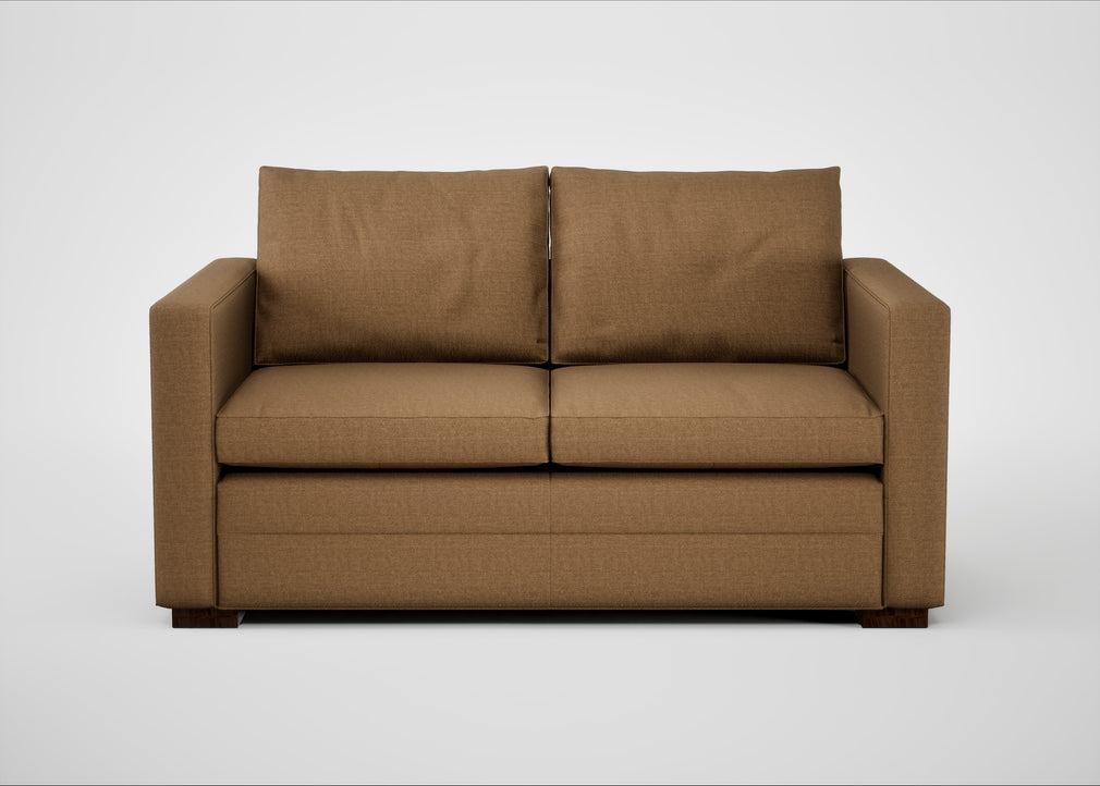 Palermo 2 Seater Sofa Siena Cotton Clay / Walnut and Brass
