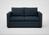 Palermo 2 Seater Sofa Siena Cotton Deep Sea / Walnut and Brass