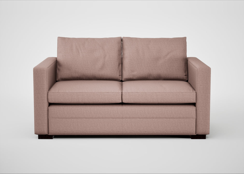 Palermo 2 Seater Sofa Siena Cotton Dusky Pink / Black