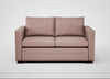 Palermo 2 Seater Sofa Siena Cotton Dusky Pink / Walnut and Brass